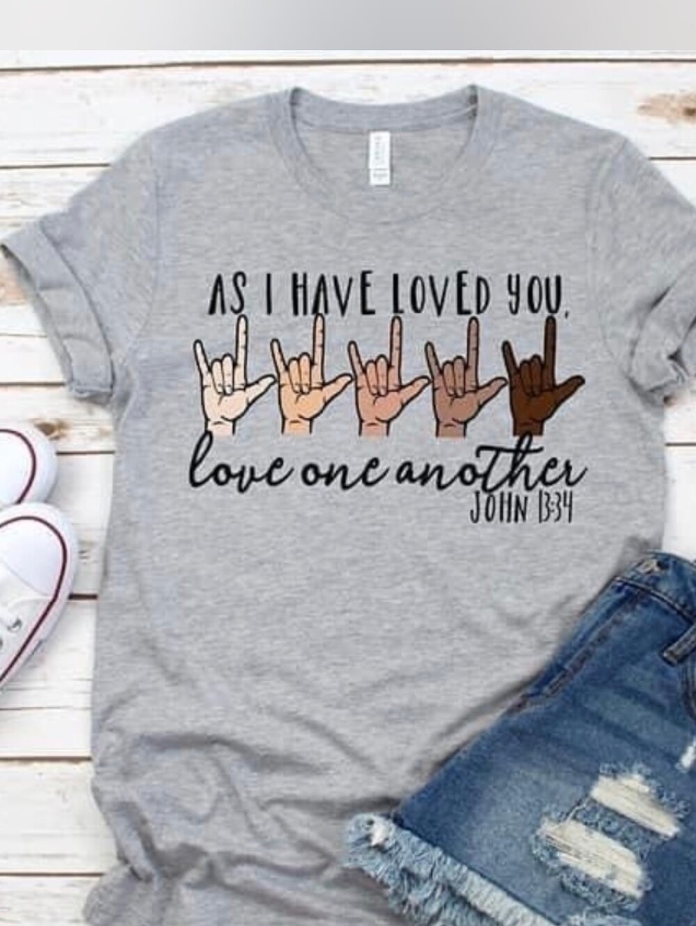 Bella+Canvas Graphic Tee – "Love One Another As I Have Loved You"  John 13:34